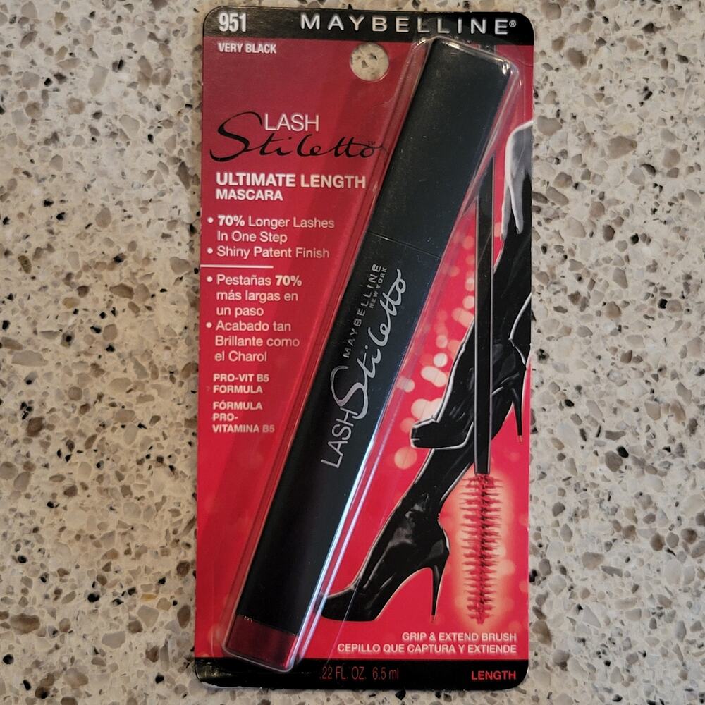 Maybelline Lash Stilleto Ultimate Length Mascara #951 VERY BLACK✨️NEW